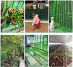 Upgraded Plastic Chicken Wire Fence Mesh 0.7in Poultry Animal Barrier Fence Garden Netting for Farm Poultry Chicken Netting Width 3.3ft(Size:98'L x 3.3'W Roll,Color:Green)