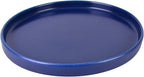 222 Fifth Kaden 12-Piece Blue Porcelain Dinnerware Set – Service for 4, Plate & Bowl Set, Contemporary Design, for Everyday Dining & Entertainment, Microwave & Dishwasher Safe