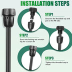 4Pcs Drip Irrigation Hose Connectors, 3/4 to 1/2 Faucet to Hose Adapter, 3/4" Faucet to1/2" Irrigation Tubing drip irrigation connectors