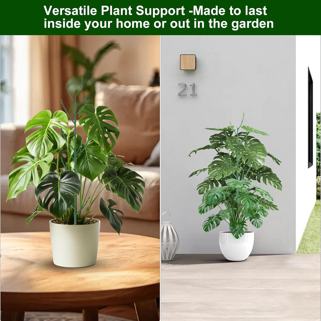 10 Pack Stackable Monstera Plant Support, Garden Stakes for Climing Plants Stem Support, Durable Plant Accessories for Indoor Outdoor Potted Plants, Pothos, Vine, Flower Use