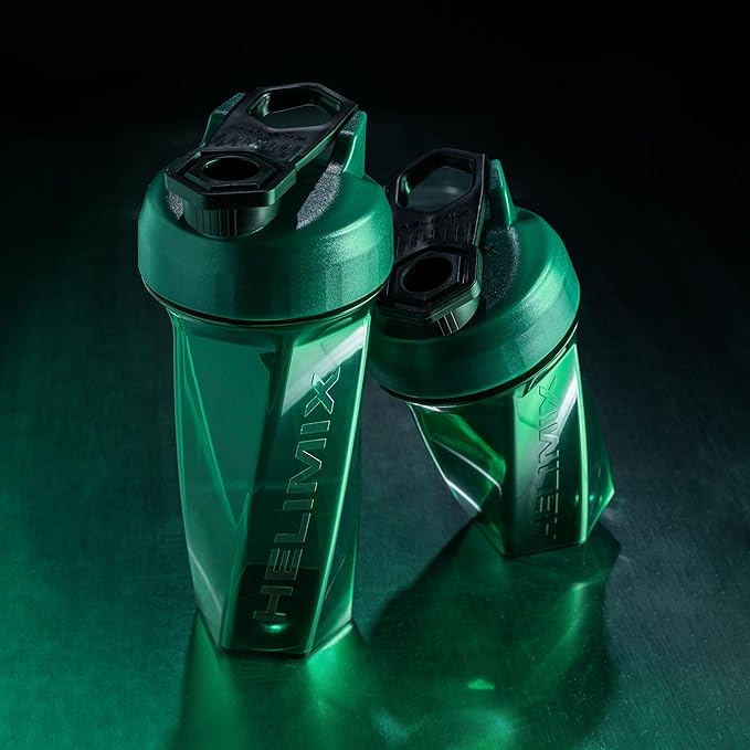 HELIMIX 1.5 Vortex Blender Shaker Bottle Holds upto 28oz | No Blending Ball or Whisk | USA Made | Portable Pre Workout Whey Protein Drink Shaker Cup | Mixes Cocktails Smoothies Shakes | Top Rack Safe