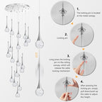 18 Light Modern Glam Crystal Chandelier for High Ceiling LED Dimmable Ceiling Pendant Light Staircase Foyer Enterway Living Room Chandelier Lighting Antique Silver