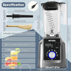 Professional Blenders for Kitchen 2200W High-Powered Blender for Smoothies with 68oz BPA-Free Pitcher, Preset Programs and Timer, Commercial Grade Countertop Blender, Ice Crushing, Shakes