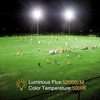 400W LED Stadium Flood Lights Outdoor(2350W Equivalent),50000LM Super Bright LED Arena Lights 100-277V IP66 Waterproof 5000K Daylight White Commercial Lighting for Sports Fields and Counts