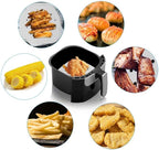 200pcs 8.5inch Square Perforated Parchment Paper Sheets, Premium Nonstick Bamboo Steamer Liner for Air Fryers, Steaming Basket, Oven, Baking, Cooking
