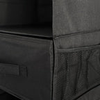 6-Shelf Hanging Closet Organizer with Drawers, Wardrobe Clothes Storage Foldable Portable Hanging Closet Shelves for Clothes Shoes, 47"x13.75"x12.25", Black