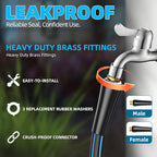 25FT Garden Hose with 10 Function Sprayer: Water Hose Lightweight Durable All-Weather - Flexible Kink-Free Hose 5/8" - Pressure Washer Hose for Garden, Car Washing, and Outdoor Cleaning