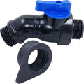Shut Off Valve with Rubber Gasket for Rain Barrel: EarthMinded, EarthMark (Hi-Flow Elbow)