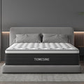 Full Size Mattress, 12 Inch Hybrid Mattress in a Box with Individual Pocket Spring, Gel Memory Foam and Euro Top, Medium Firm Feel with Motion Isolation, Pressure Relief, Edge Support, Black
