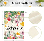 AVOIN colorlife Spring Summer Plumeria Flowers Garden Flag 12 x 18 Inch Double Sided, Seasonal Welcome Yard Outdoor Flag