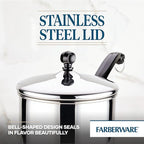 Farberware Classic Stainless Steel 2-Quart Mirror Satin Covered Saucepan, Silver