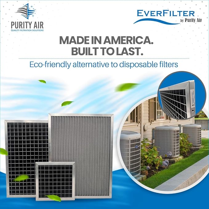 18x20x1 Electro-static Air Filter (1-Ct) AC Furnace Filter, Reusable & Washable 4-Stage Electrostatic Filter for Residential and Commerical HVAC (Actual Size: 17.75 x 19.75 x 0.75 Inches)