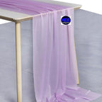 MDS Halloween Chiffon Table Runner - 20 Pack, 29 x 170 Inches, 14ft Each - Sheer Spooky Table Runners for Haunted House Parties, Trick-or-Treat Tables, Witchy Décor, Wedding & Events - Orchid