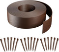 AGTEK 60FT Plastic Landscape Edging Coil Kit, 4 inch High Terrace Board Garden Edging Border with 18 Stakes