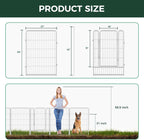 FXW Garden Fence Outdoor for The Yard – 40in(H) x 36.4ft(L) Heavy Duty Metal Animal Barrier for Dog and Rabbit, Decorative Dog Fence, 16 Panels, White