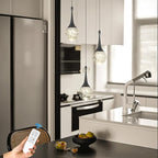 Pendant Light Fixtures 3-Light Kitchen Island Pendant Lights Modern Black Chandelier Dimmable LED Pendant Lighting for Kitchen Island Dining Room