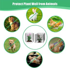 Eunika 8 Pack Round Plant Protector from Animals,24 Pcs 12" x 12" Metal Mesh to Keep Animals Out Wire Plant Protectors for Rabbits Chicken Duck Barricades for Garden Vegetable Flowers Protection