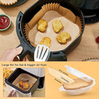 Disposable Air Fryer Paper Liners: 100Pcs 9 In Large Square Non Stick Parchment, Air Fryer Basket Liner for 8Qt - 12Qt Airfryer