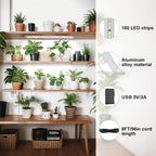 Wiaxulay Grow Lights for Indoor Plants, Full Spectrum 6000K LED Grow Light Strip Sunlike Growing Lamp with 6/12/16H Timer, 3 Switch Modes, 5 Dimmable Levels for Hydroponics Succulent Seedling, 2 Pack