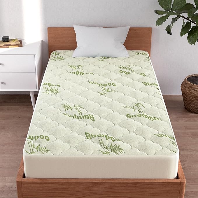 Twin XL Air Mattress Topper, Quilted Thick Viscose Air Mattress Pad Cover, Noiseless Extra Plush Pillow Top Mattress Topper Extra Long Twin Fits 15-23 Inches Deep Mattresses