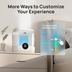 Dreo Smart Humidifiers for Bedroom, 6L Top Fill Supersized Cool Mist Humidifier for Large Room, 60 Hour Runtime, Quiet Ultrasonic Humidifiers for Plants, Baby, Indoor, Home, Night Light, White