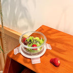 4Pack Round Glass Food Storage Containers With Lids, 1.5 Cup Round Meal Prep Bowls With Lids BPA-Free, Small Glass Food Containers for Soup Leftover, Microwave, Dishwasher, Freezer Safe