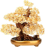 Natural Tree of Life (1,251 Gemone unt) Cryal Tree with Healing Properties - Bonsai Feng Shui Money Tree for Healing and Luck (Citrine),One Size