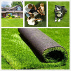 Artificial Grass Turf 10FTX43FT, 1.38" Pile Height Realistic Synthetic Grass, Indoor Outdoor Pet Faux Grass Astro Rug Carpet for Garden Backyard Patio Balcony