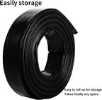 2" x 100 FT Pool Backwash Hose, Black Heavy Duty Reinforced PVC Lay Flat Water Discharge Hose for Swimming Pool Filter Pump,with 2 Clamp