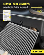 Cabin Air Filter w/Activated Carbon for Jeep Grand Cherokee (2011-2021, Not Fit Cherokee), Dodge Durango 2011-2025, 68079487AA, 68079487AB, CF11183