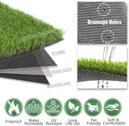 Petgrow Luxurious Artificial Grass Realistic Turf 2 X 40 Feet,1.57 Inch Pile Height Ultrathick Indoor/Outdoor Dog Fake Faux Grass,Synthetic Grass Rug Garden Landscape Patio,Drainage Holes