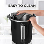 Zulay Commercial Coffee Maker - 100 Cup Coffee Percolator With Double-Wall Stainless Steel & Twist-Lock Lid - Quick Brewing Coffee Urn With Keep-Warm Mode For Events & Catering - Black