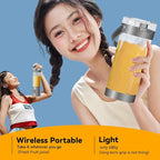 Portable Personal Electric USB Juicer，600ML Mini Blender Portable Blender For Shakes and Smoothies juice，12 Blades Great for Mixing，Compact、Convenient and Versatile (grey)