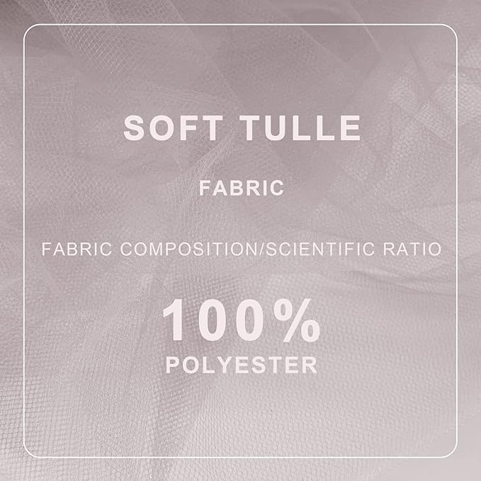 Grey Tulle Fabric Roll Spool Bolt (54 Inch by 40 Yards) Large Tulle Wedding Party Decoration, Tutu Skirt, Table Runner, Gift Wrapping, Bridal Shower, Soft & Drape (Gray)