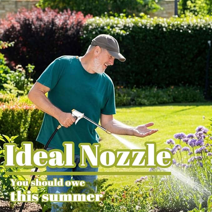 Garden Hose Nozzle Sprayer High Pressure Garden Hose Nozzle Heavy Duty Water Sprayer for Garden Spray Patio Outdoor Washer Pet Shower Car Wash attachment