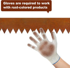40" L X 8" H Corten Steel Landscape Edging,6 Pack Landscape Edging with 7 Clips and Gloves,Garden Edging Border for Lawn, Flower Bed, Yard (Rust-Colored)