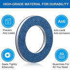 Mudder 50 Pieces Aluminum Engine Transmission Fluid Oil Crush Washers Drain Plug Gaskets, Compatible with Toyota, Scion Part 90430-12031