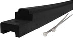Playsafer Rubber Playground Border Edging Kit, 6' Flexible Heavy Duty Rubber Interlocking Playground Timber, No Dig Easy to Install (Black, 24 Pack)