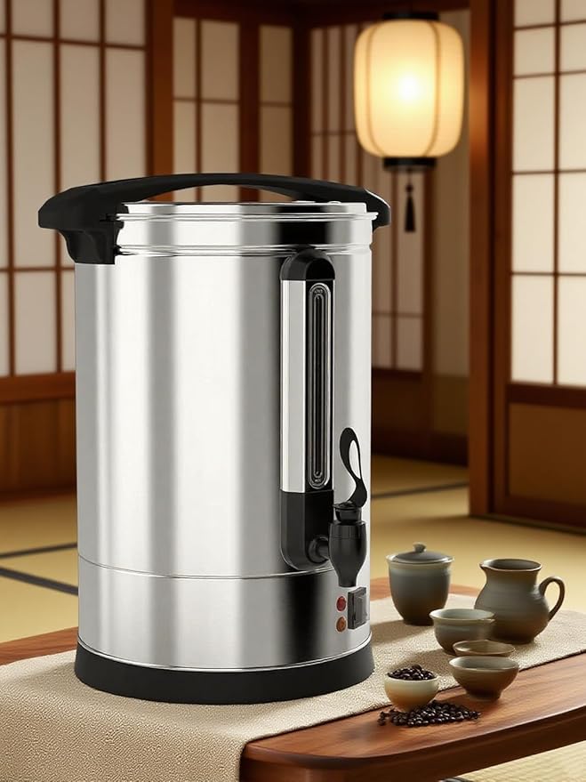 Coffee Urn 120 Cup,14L Commercial Coffee Maker for Party Buffet Catering, Stainless Steel Large Hot Coffee Dispenser,Hot Beverage Dispenser,Hot Water Urn