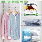 3 Gallon Large Plastic Bags with Zipper Top, | 50 Count | 2 Mil | 16" x 18" | Heavy-Duty Reusable Clear Freezer Storage Bags