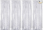 Poise3EHome Silver Sequin Backdrop Curtains,4 Panels 2FTx8FT Glitter Background for Party Birthday Party Baby Shower Wedding Christmas Thanksgiving Halloween Holiday Festival Decor