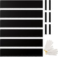 IDZO Black Metal Landscape Edging 8" H, Weather-Resistant Steel Garden Border, Flexible Lawn Barrier, Easy Installation for Flower Beds, Paths, Driveways, and Outdoor Spaces - 6 Pieces