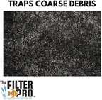 Black Coarse Filter Media, 1.25" Thick, 18" x 56" Roll, Perfect for Aquariums, Ponds or Water Gardens, Made in USA