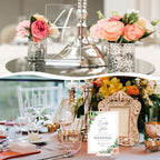 Blulu 40 Pieces Acrylic Place Card Holders 2 Inch Clear Stands Base with 3 mm Card Slot Numbers Display Table Sign for Wedding Exhibition Office Cafe Restaurant Photo Menu Meeting Table Decorations