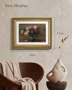 VIYYIEA Gold Framed Wall Art Canvas Print Home Decor Flower Art Vintage Botanical Prints Rustic Farmhouse Wall Decor Mid Century Art Prints Floral Room Decor Wall Pictures Living Room Bedroom 11x14in