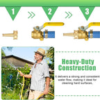 JaGely 12 Pack Sweeper Nozzle for Garden Hose Solid Brass Jet Sweeper 2" Jet Nozzle with 12 Garden Hose Rubber Washers