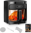 Vexon 4.5L Glass Air Fryer ，Clear Viewing Window ，Easy-to-Clean Basket ，Multiple Cooking Modes ，User-Friendly Digital Controls (Black)