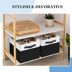 Criusia 8 Pack Large Storage Baskets for Room Organization, Multi-Purpose Bins for Closet, Shelves, Kitchen, Office, Decorative Fabric Foldable Storage Boxes with Handles (14L*10W*9.5H)