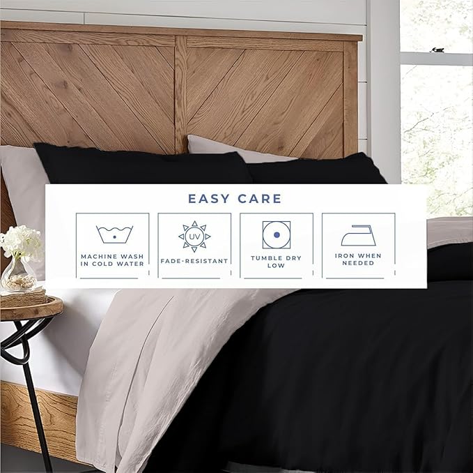 Kotton Culture 120"x98" 3 Pc Oversized King Duvet Cover Set 100% Egyptian Cotton - 600 TC Comforter Cover, Zipper Closure & Corner Ties - Fits Large King Inserts (Oversized King,Night's Shadow)