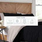 Kotton Culture 3 Pc Queen Size Duvet Cover Set- 100% Egyptian Cotton Sateen 600 TC Ultra Soft Premium Durable Comforter Cover Zipper Closure & Corner Ties (Night's Shadow, Queen/Full 90" X 90")